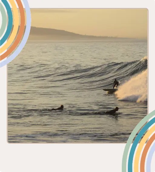Surf sunset - Afbeelding vergroten